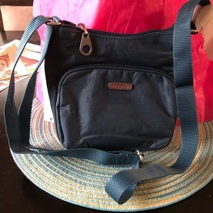 Women baggallini Slate Blue Joey Crossbody Bag.